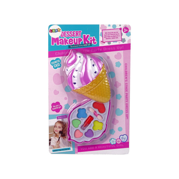 Set de machiaj pentru copii în formă de înghețată - Inlea4Fun DESSERT MAKEUP KIT