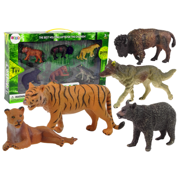 Állatfigurák 6 db Inlea4Fun ANIMAL WORLD - Afrikai állatok