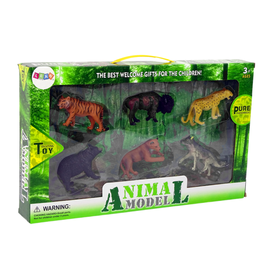 Állatfigurák 6 db Inlea4Fun ANIMAL WORLD - Afrikai állatok