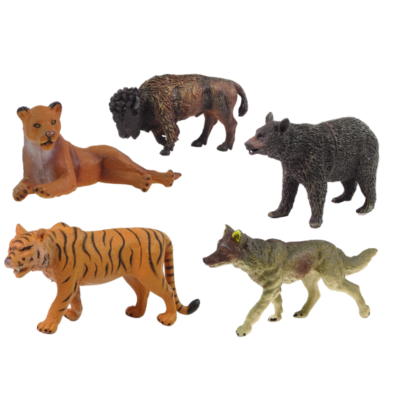 Állatfigurák 6 db Inlea4Fun ANIMAL WORLD - Afrikai állatok