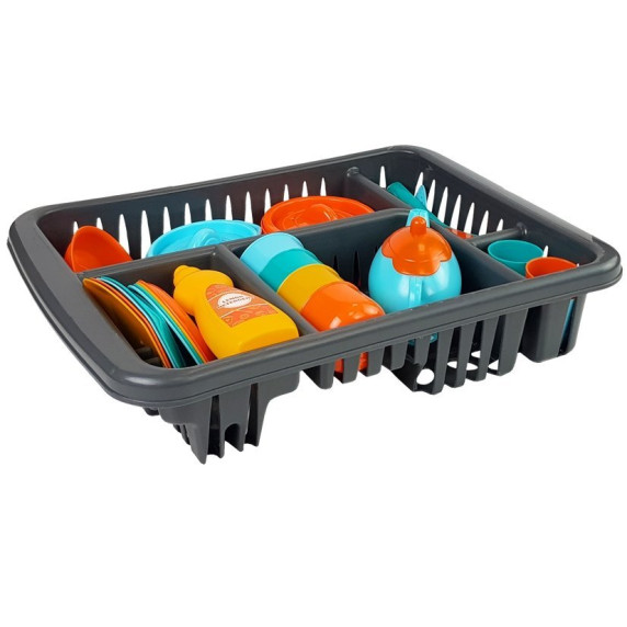 Set ustensile bucătărie cu tavă de picurare - Inlea4Fun PLAY HOUSE TABLEWARE