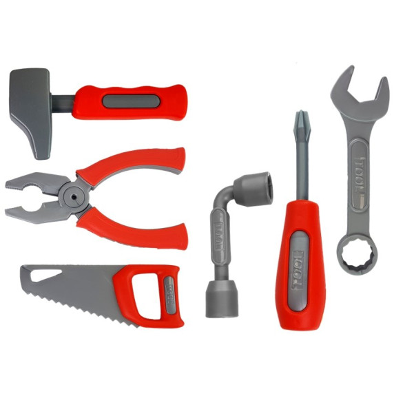 Detská dielňa v kufríku Inlea4Fun MOBILE TOOL TABLE - oranžová/sivá