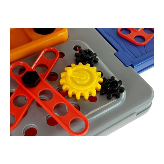 Detská dielňa v kufríku Inlea4Fun MOBILE TOOL TABLE - oranžová/sivá