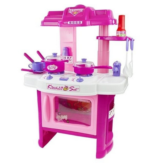 Bucătărie pentru copii din plastic cu 22 accesorii - Inlea4Fun