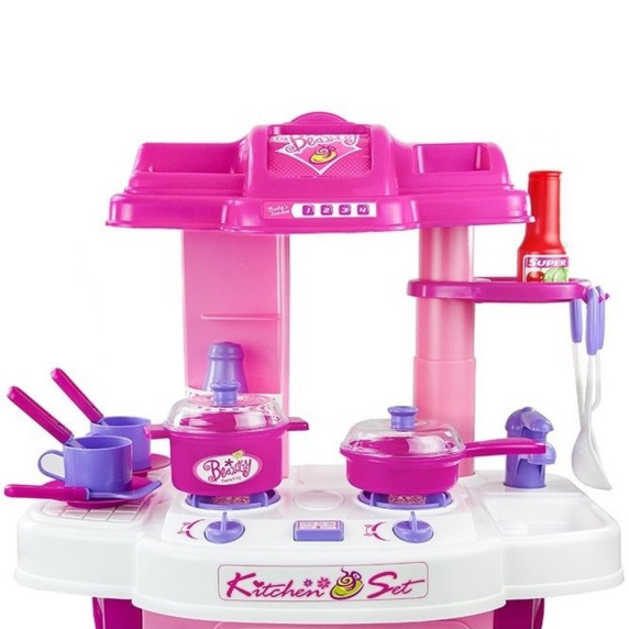 Bucătărie pentru copii din plastic cu 22 accesorii - Inlea4Fun