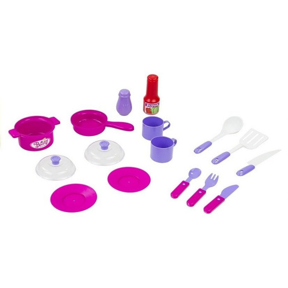 Bucătărie pentru copii din plastic cu 22 accesorii - Inlea4Fun