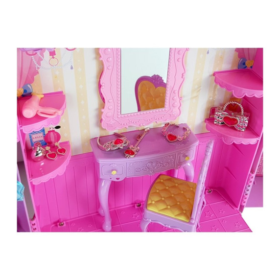 Ruhásszekrény játék babával és kiegészítőkkel Inlea4Fun LELIA DREAM DRESSING ROOM