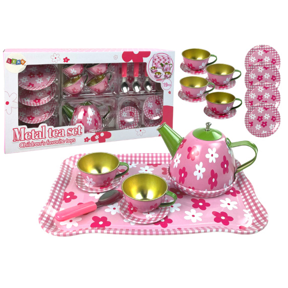 Teáskészlet 19 kiegészítővel Inlea4Fun METAl TEA SET