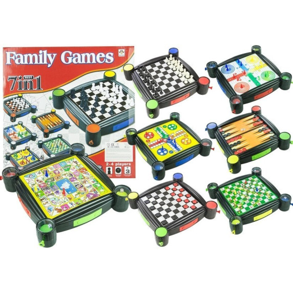 Joc de societate 7în1 - Inlea4Fun FAMILY GAMES