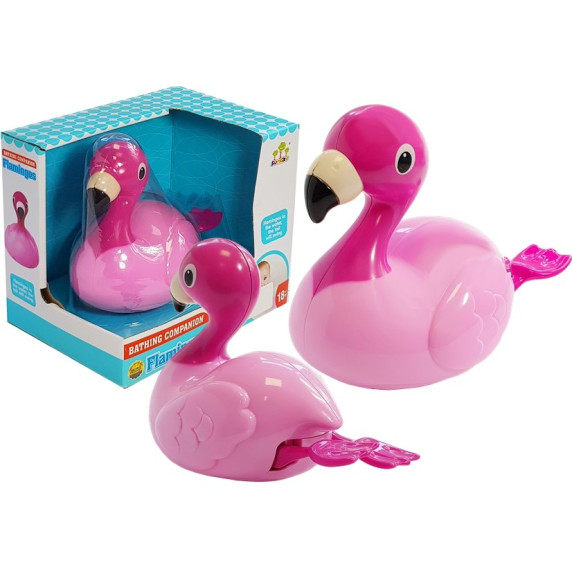 Hračka do kúpeľa Inlea4Fun BATHING COMPANION - plameniak