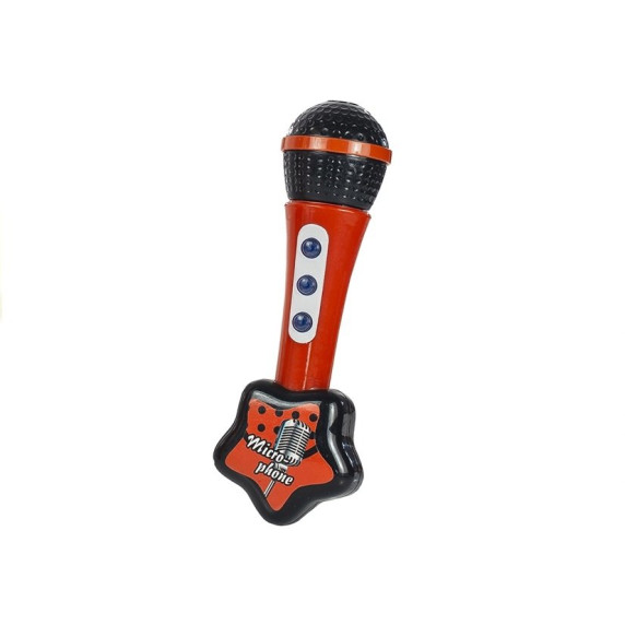 Játék gitár mikrofonnal Inlea4Fun - piros/sárga