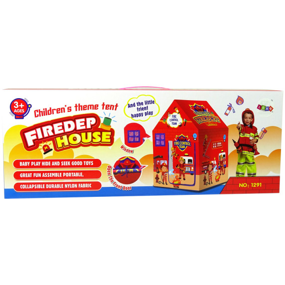 Tűzoltós gyereksátor Inlea4Fun FIREDEP HOUSE