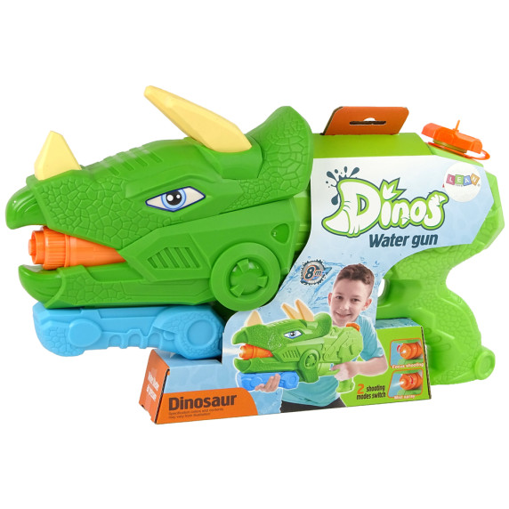 Pistol cu apă - 1330 ml - triceratops verde