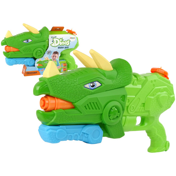 Pistol cu apă - 1330 ml - triceratops verde