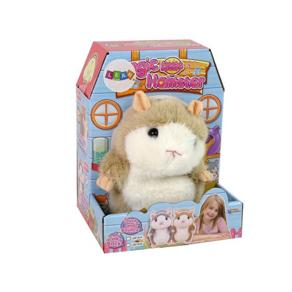 Interaktívny škrečok Inlea4Fun MAGIC LITTLE HAMSTER - hnedý