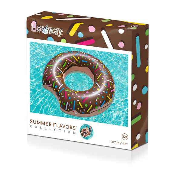 Felfújható fánk úszógumi 107 cm BESTWAY 36118 - barna