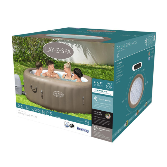 Nafukovacia vírivka 196 x 71 cm BESTWAY 60017 Lay-Z-Spa PALM SPRINGS