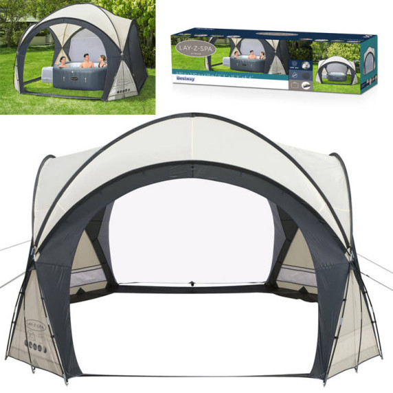 Medencesátor 390x390x255cm BESTWAY 60305 Lay-Z-Spa