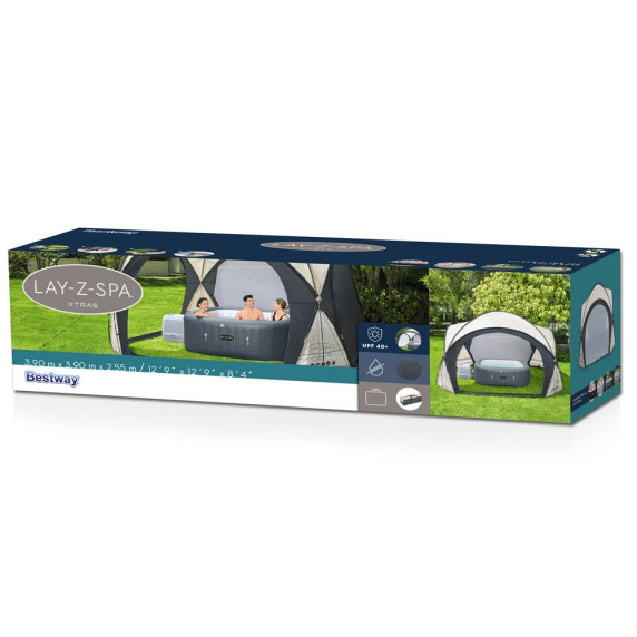Medencesátor 390x390x255cm BESTWAY 60305 Lay-Z-Spa