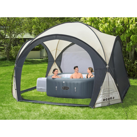 Medencesátor 390x390x255cm BESTWAY 60305 Lay-Z-Spa