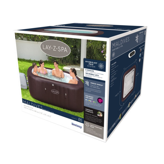 Nafukovacia vírivka 201 x 80 cm BESTWAY 60033 Lay-Z-Spa Maldives