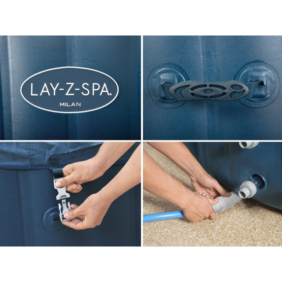 Nafukovacia vírivka 196 x 71 cm BESTWAY 60029 Lay-Z-Spa MILAN