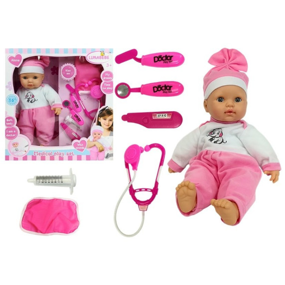 Păpușă Molly 37 cm cu instrumente medicale, Inlea4Fun