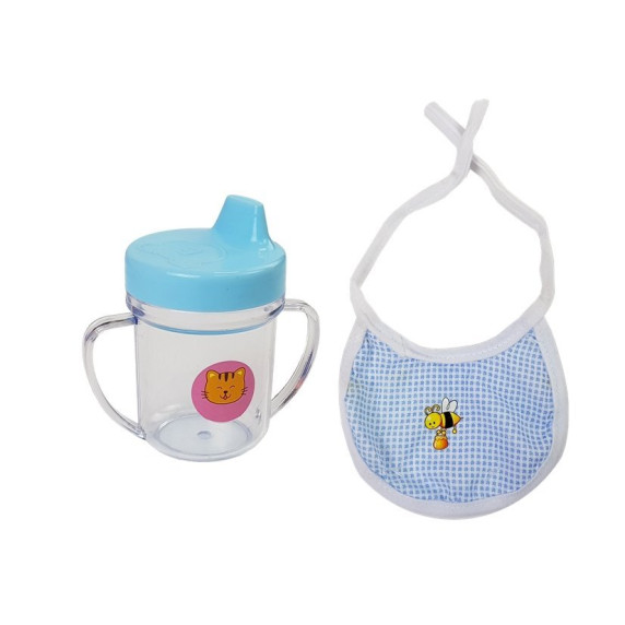 Păpușă bebe 45 cm cu efecte sonore Baby Kid, Inlea4Fun albastru