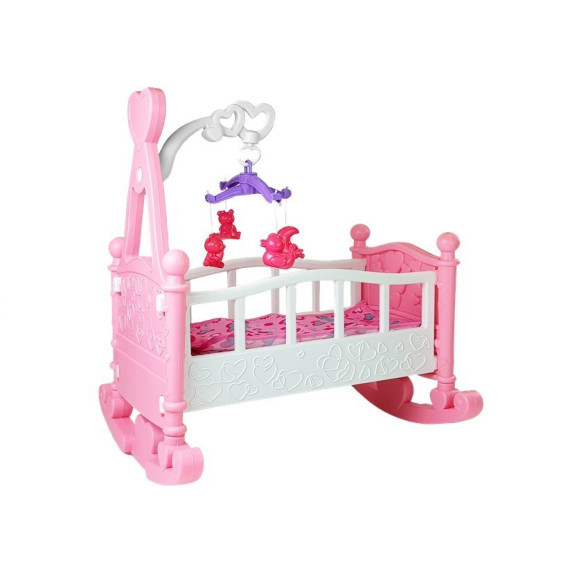 Játékbölcső babáknak Inlea4Fun BABY BED - rózsaszín