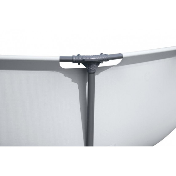 Piscină cu filtru de hârtie - 305x76 cm - BESTWAY 56408 Steel Pro - gri