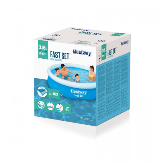 Samonosný rodinný bazén 305 x 66 cm BESTWAY Fast Set 57456 