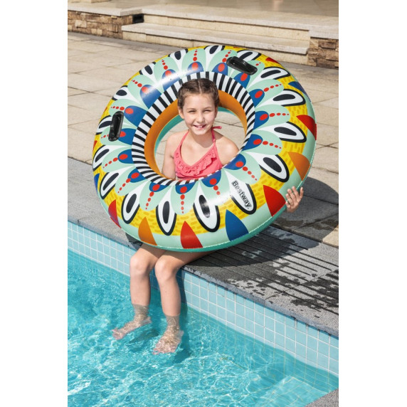 Felfújható úszógumi toll mintás 107 cm Bestway 36294