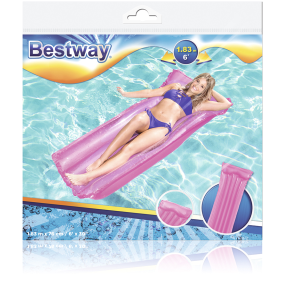 Nafukovacie lehátko 183x76 cm BESTWAY 44013 - ružové
