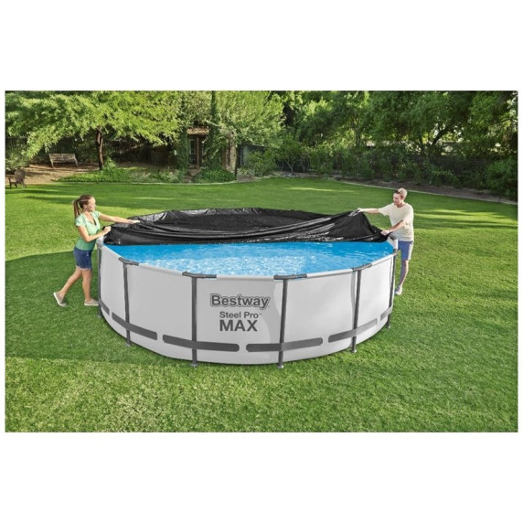 Prelată pentru piscine cu cadru metalic, cu diametrul de 457 cm - Bestway 58038