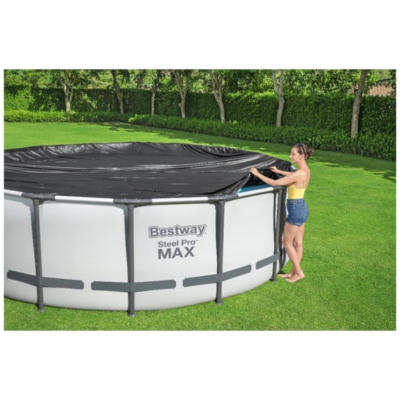 Prelată pentru piscine cu cadru metalic, cu diametrul de 457 cm - Bestway 58038
