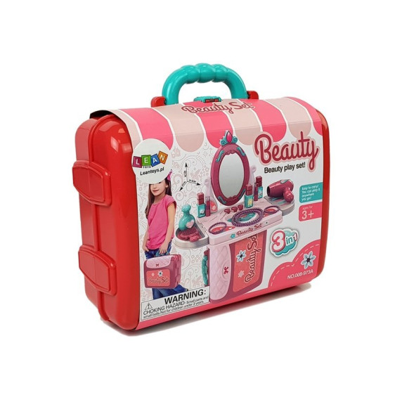 Bőrönd fésülködő és smink kiegészítőkkel Inlea4Fun BEAUTY SET 