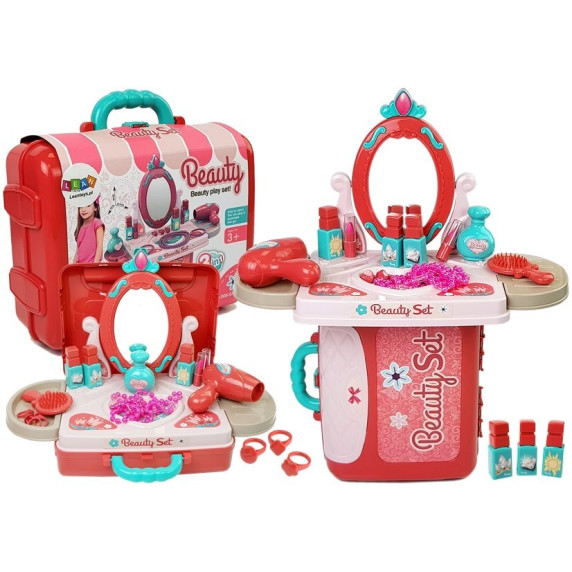 Bőrönd fésülködő és smink kiegészítőkkel Inlea4Fun BEAUTY SET 