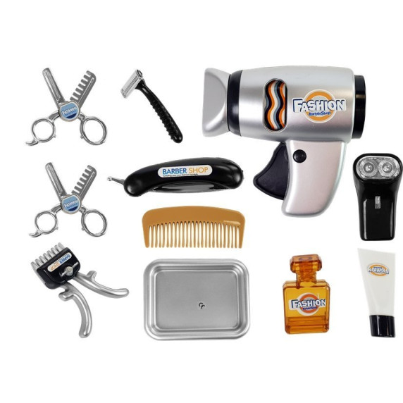 Gyerek fodrász készlet hajszárítóval Inlea4Fun BARBERSHOP