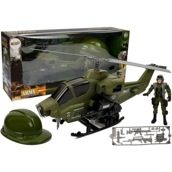 Katonai helikopter szett sisakkal Inlea4Fun ARMY