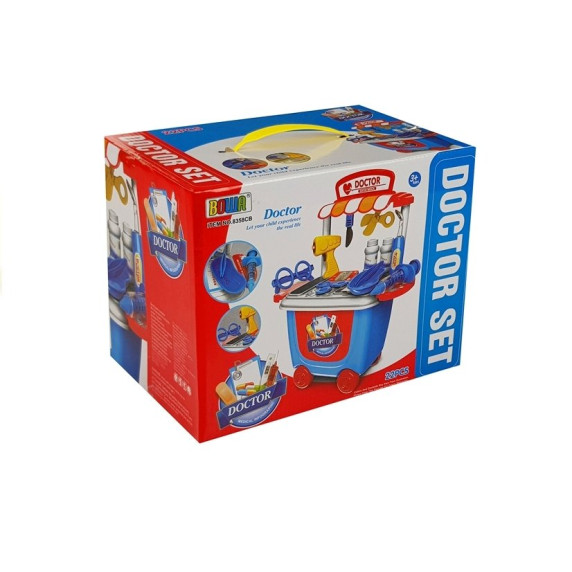 Orvosi játékszett gurulós kocsival Inlea4Fun DOCTOR SET 