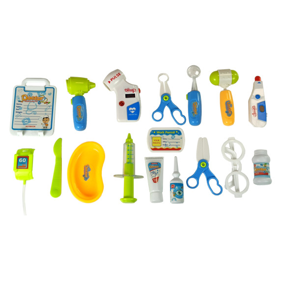 Orvosi kocsi gyerekeknek Inlea4Fun MEDICAL PLAY SET - kék/piros