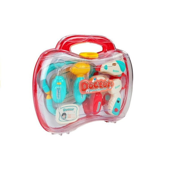 Orvosi játékszett Inlea4Fun MEDICAL GAME SET - piros