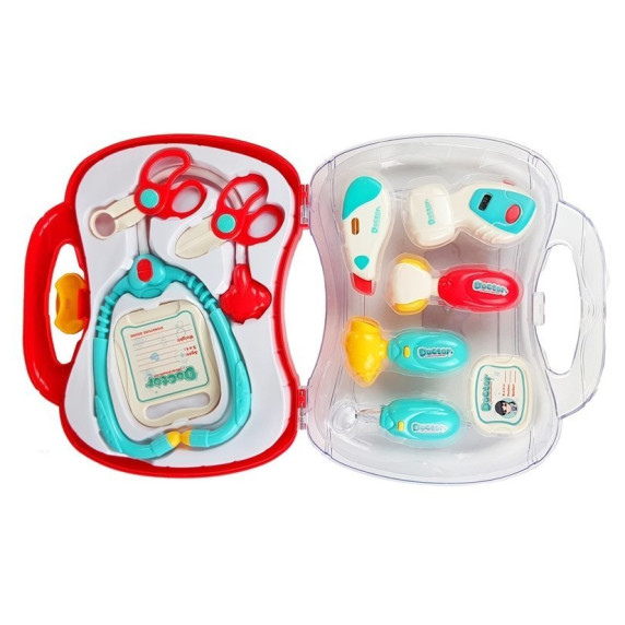 Orvosi játékszett Inlea4Fun MEDICAL GAME SET - piros