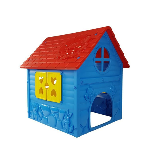 Záhradný domček Inlea4Fun MY FIRST PLAYHOUSE 456 - modrý/červený