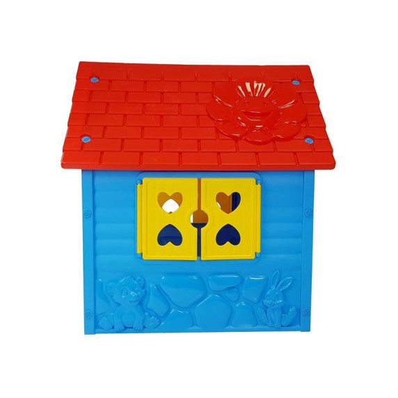 Záhradný domček Inlea4Fun MY FIRST PLAYHOUSE 456 - modrý/červený