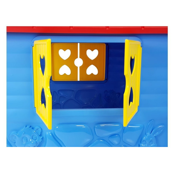 Záhradný domček Inlea4Fun MY FIRST PLAYHOUSE 456 - modrý/červený