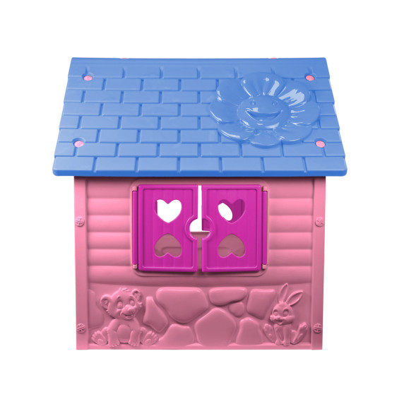 Casă de joacă pentru copii - Inlea4Fun MY FIRST PLAYHOUSE 456 - roz deschis/albastru