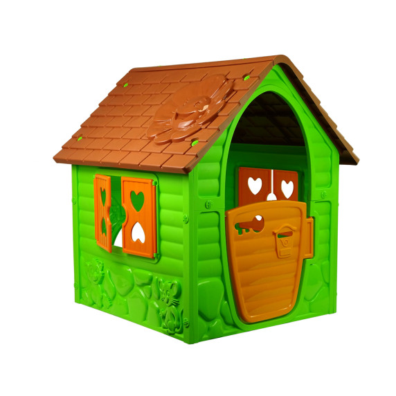 Záhradný domček Inlea4Fun MY FIRST PLAYHOUSE 456 - zelený/hnedý
