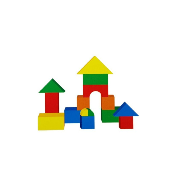 Fa építőkocka gyermekeknek 131 darabos Inlea4Fun BUILDING BLOCK 