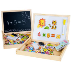 Cutie lemn cu tablă magnetică de desen Inlea4fun - 